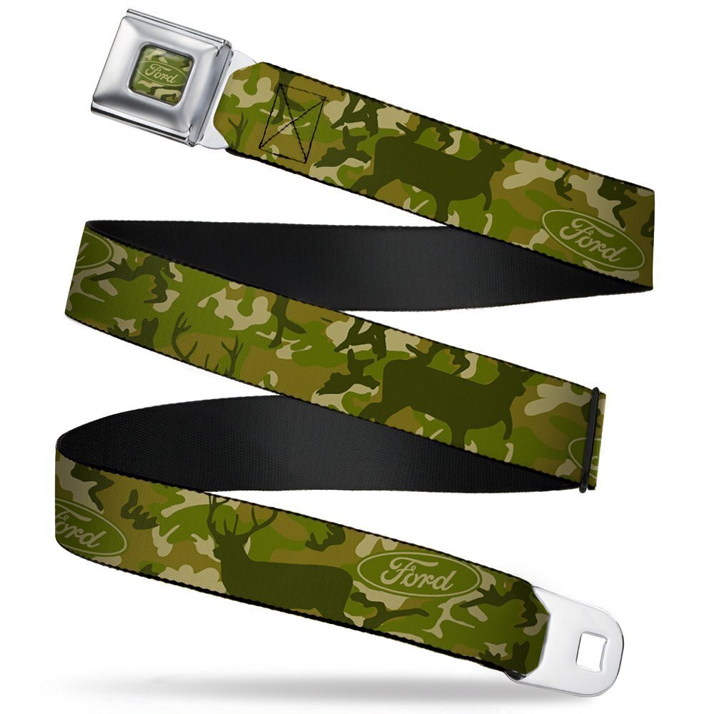 8082 Ford Belt, Seatbelt Buckle Belt, Ford Deer Hunter Camo Olive, 44 to 63
